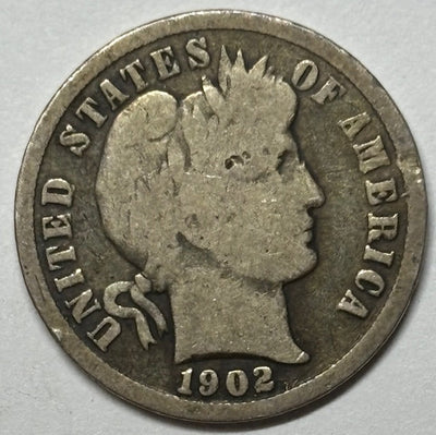 1902 Barber Dime Good