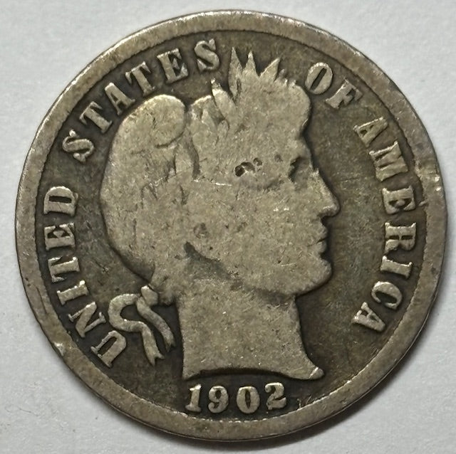 1902 Barber Dime . . . . Good