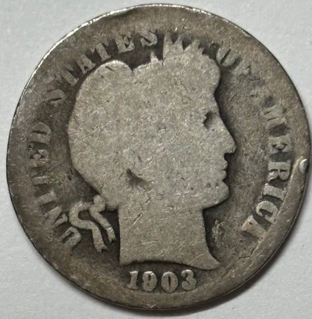 1903 Barber Dime About Good