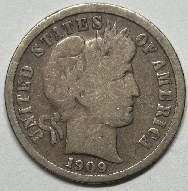 1909 Barber Dime . . . . Very Good