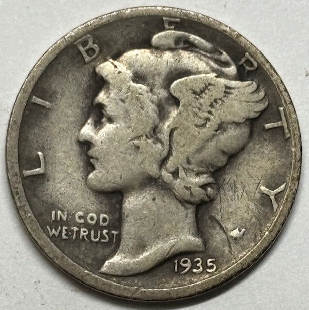 1935-D Mercury Dime Fine