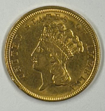 1854 $3.00 Gold Princess . . . . Choice About Uncirculated