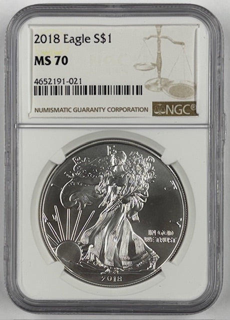 2018 Silver Eagle . . . . NGC MS-70