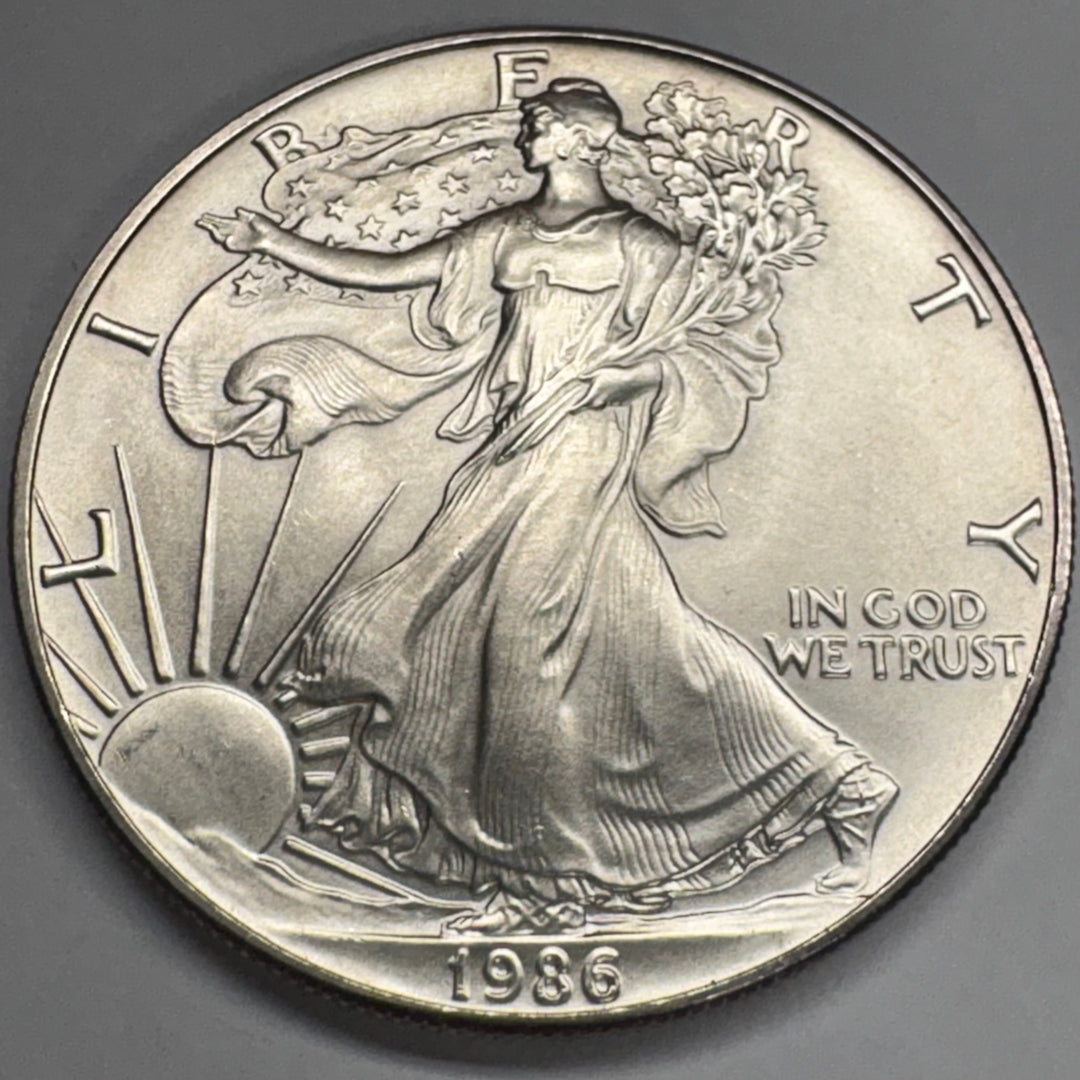 1986 Silver Eagle Gem Brilliant Uncirculated – Mount Vernon Coin