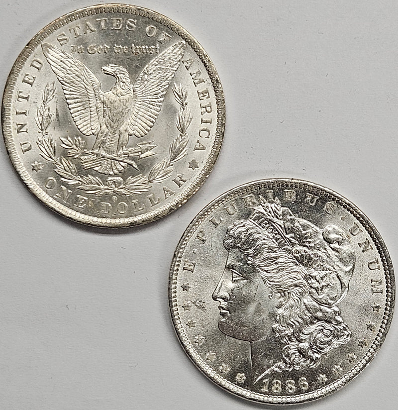 P and O Mint Morgan Dollar Pair . . . . Brilliant Uncirculated