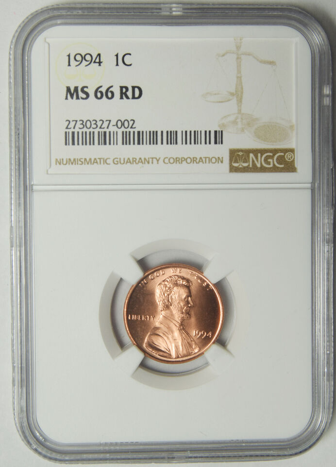 1994 Lincoln Cent NGC MS-66 RD