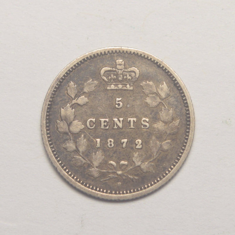 1872-H Canadian 5 Cents . . . . Very Fine