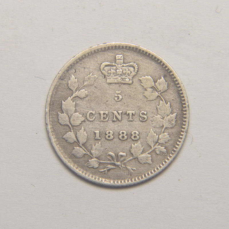 1888 Canadian 5 Cents . . . . Very Fine