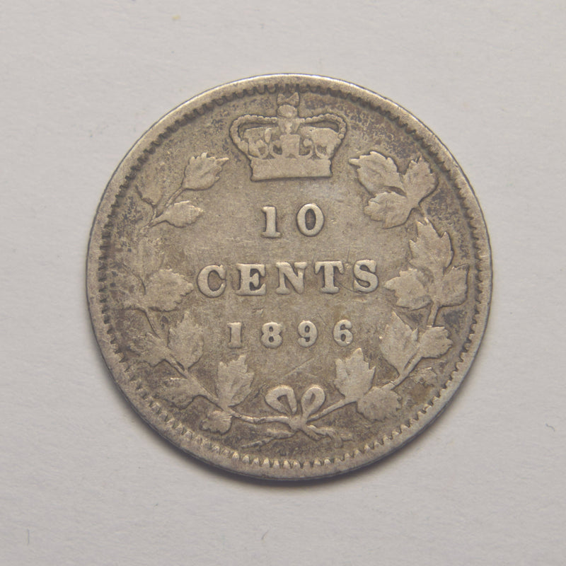 1896 Canadian 10 Cents Very Fine