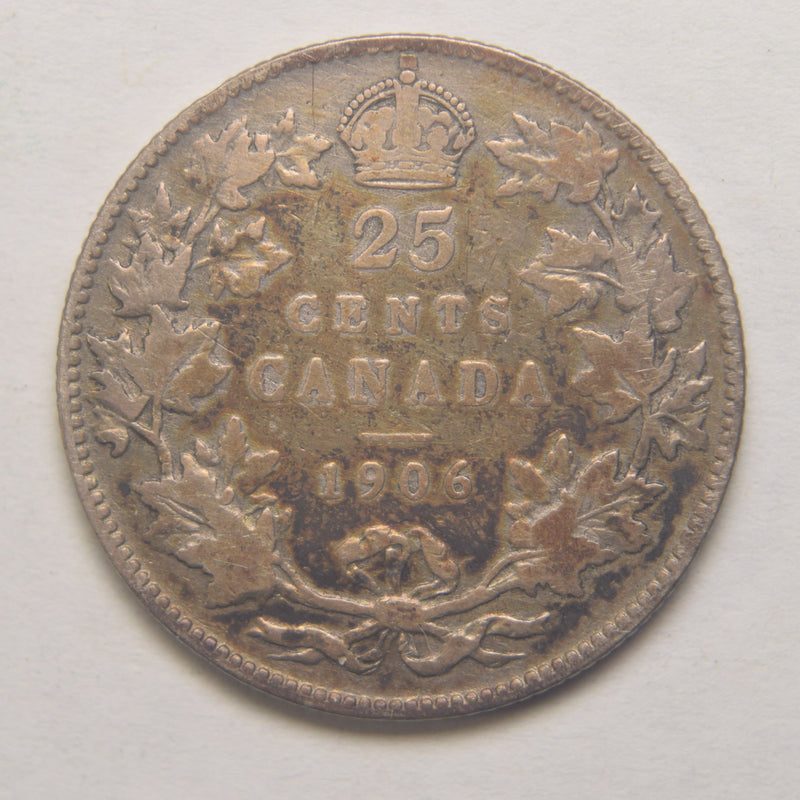 1906 Canadian Quarter Fine