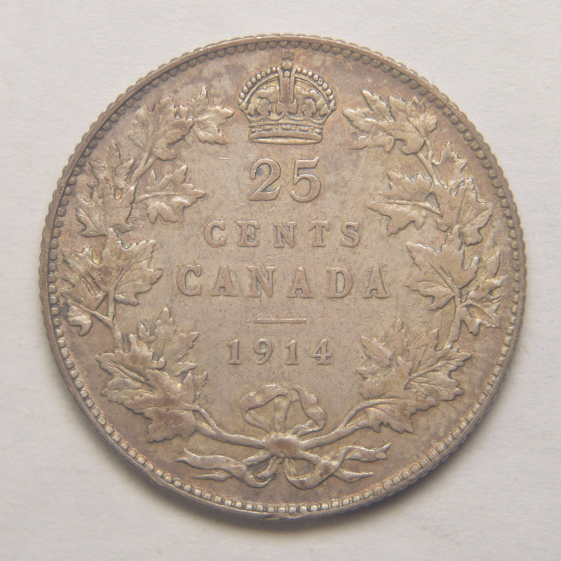 1914 Canadian Quarter Extremely Fine