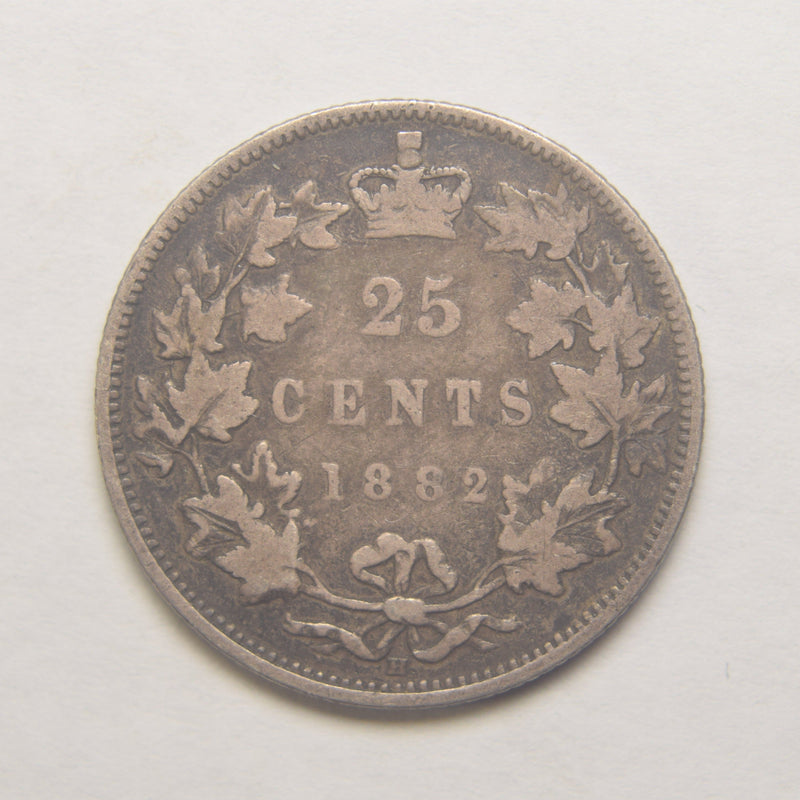 1882-H Canadian Quarter . . . . Very Good