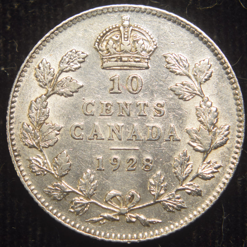 1928 Canadian 10 Cents Select Brilliant Uncirculated