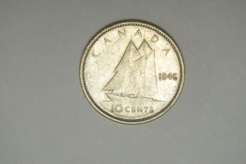 1946 Canadian 10 Cents Extremely Fine