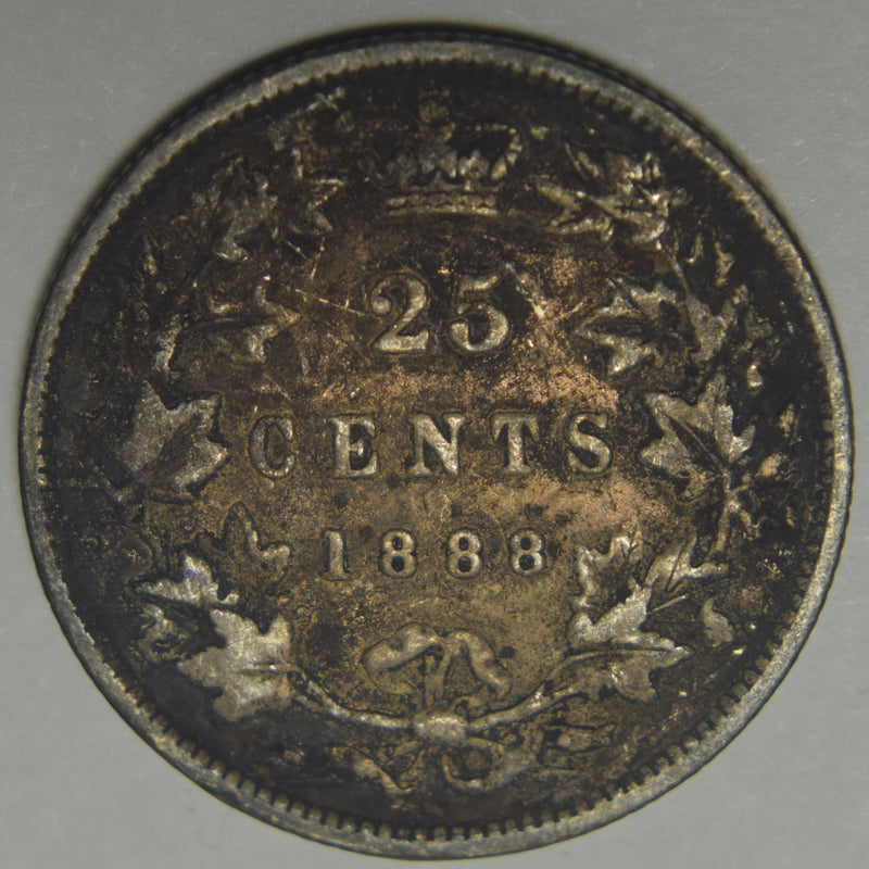 1888 Canadian Quarter . . . . Fine/VF